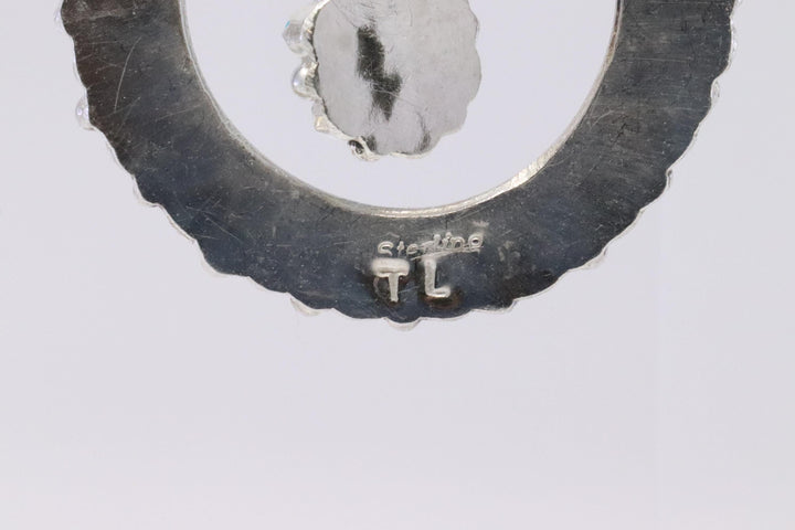 Zuni Handmade Petite Point Turquoise Sterling Silver