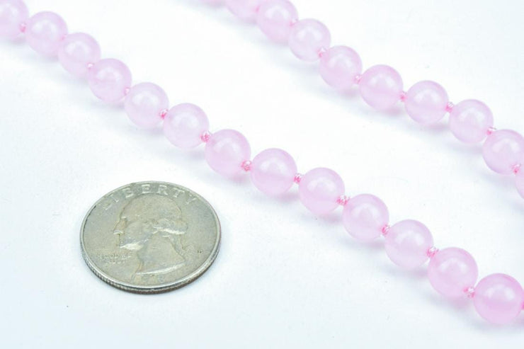Pair Of Hand Knotted Rose Quartz Necklaces