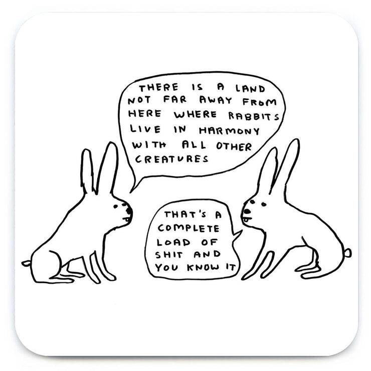 David Shrigley Coaster  Live In Harmony