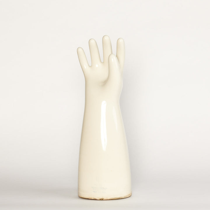 Large Glazed Hand Rubber Glove Mold. General Porcelain.