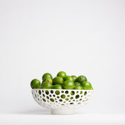 Small Lacey Low Bowl in White