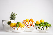 Small Lacey Low Bowl in White
