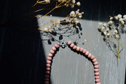 Pink Jasper Silk-Knotted Candy Necklace
