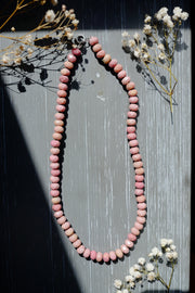 Pink Jasper Silk-Knotted Candy Necklace