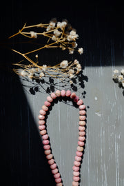 Pink Jasper Silk-Knotted Candy Necklace