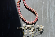 Pink Jasper Silk-Knotted Candy Necklace