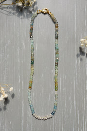 Aquamarine Ombre Silk-Knotted Candy Choker