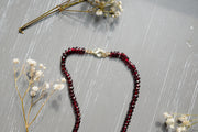 Garnet Silk-Knotted Candy Necklace