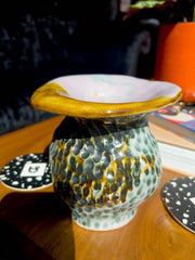 PINK & GREEN Textured Lip Vase