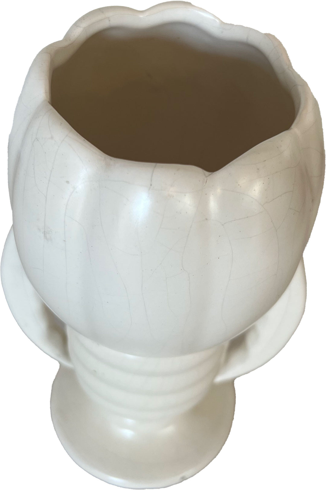 White Redwing Art Deco vase