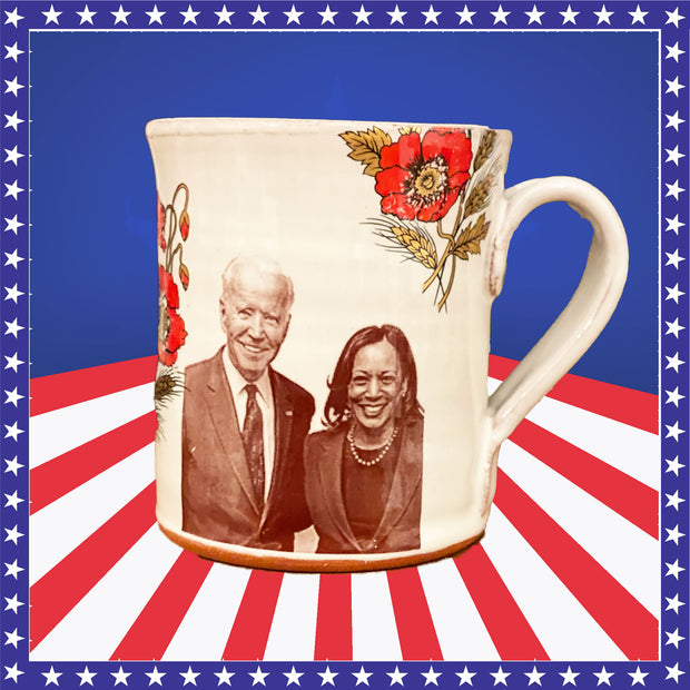 Joe & Kamala Mug with Poppies