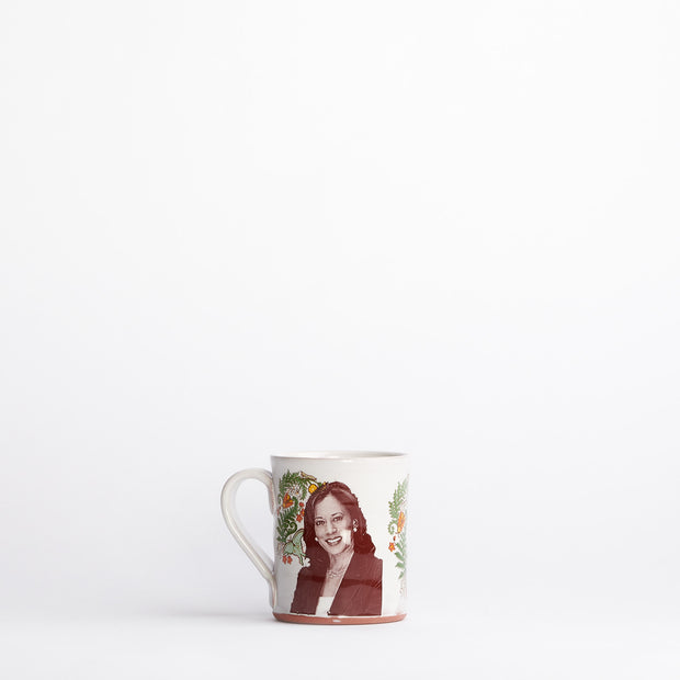 Joe & Kamala Mug with Multicolor Floral Decoration