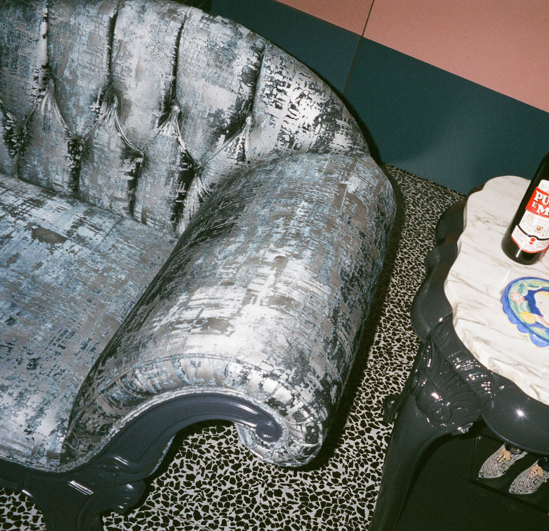 Late Victorian Carved Mahogany Recamier