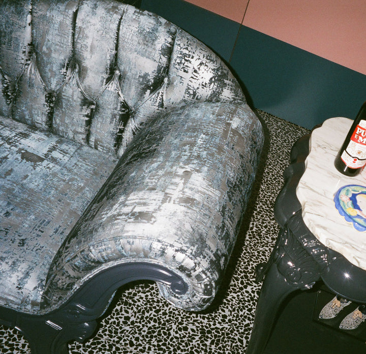 Late Victorian Carved Mahogany Recamier