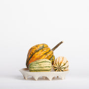 White Stoneware Footed Plate