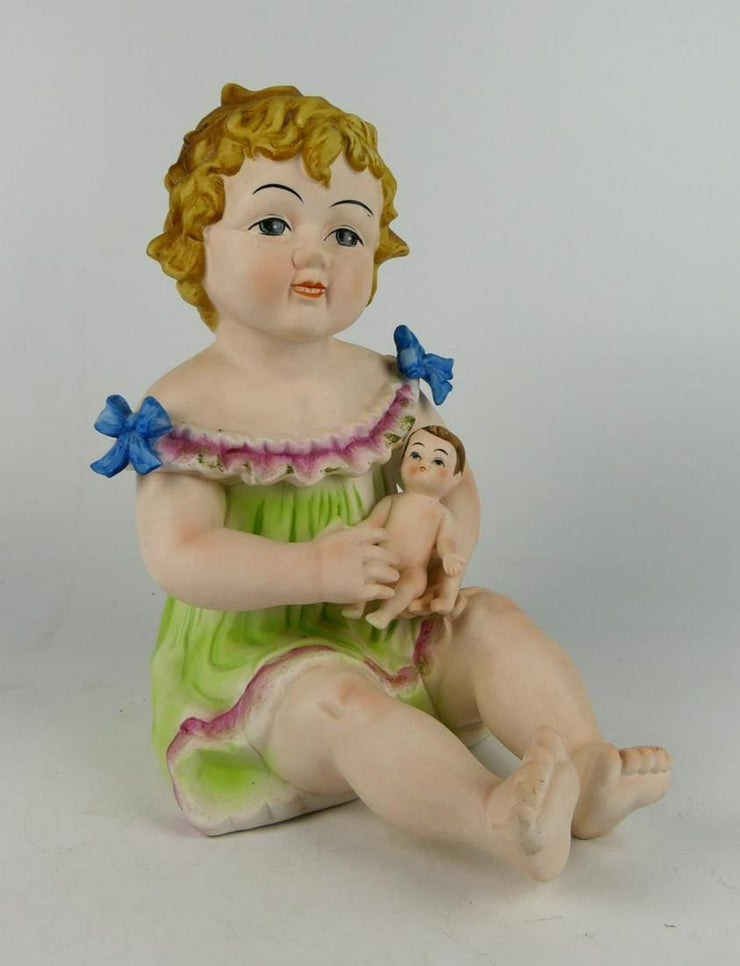 VINTAGE 12" CERAMIC PIANO BABY