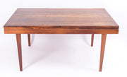 1960'S DANISH ROSEWOOD DRAW-LEAF DINING TABLE