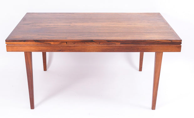 1960'S DANISH ROSEWOOD DRAW-LEAF DINING TABLE