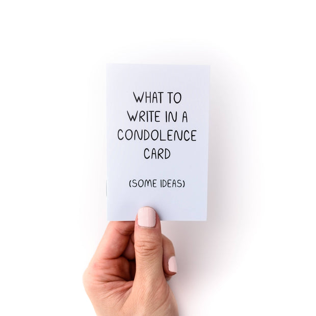 What To Write In A Condolence Card Zine