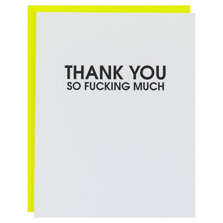 TY So Fucking Much - Letterpress Card