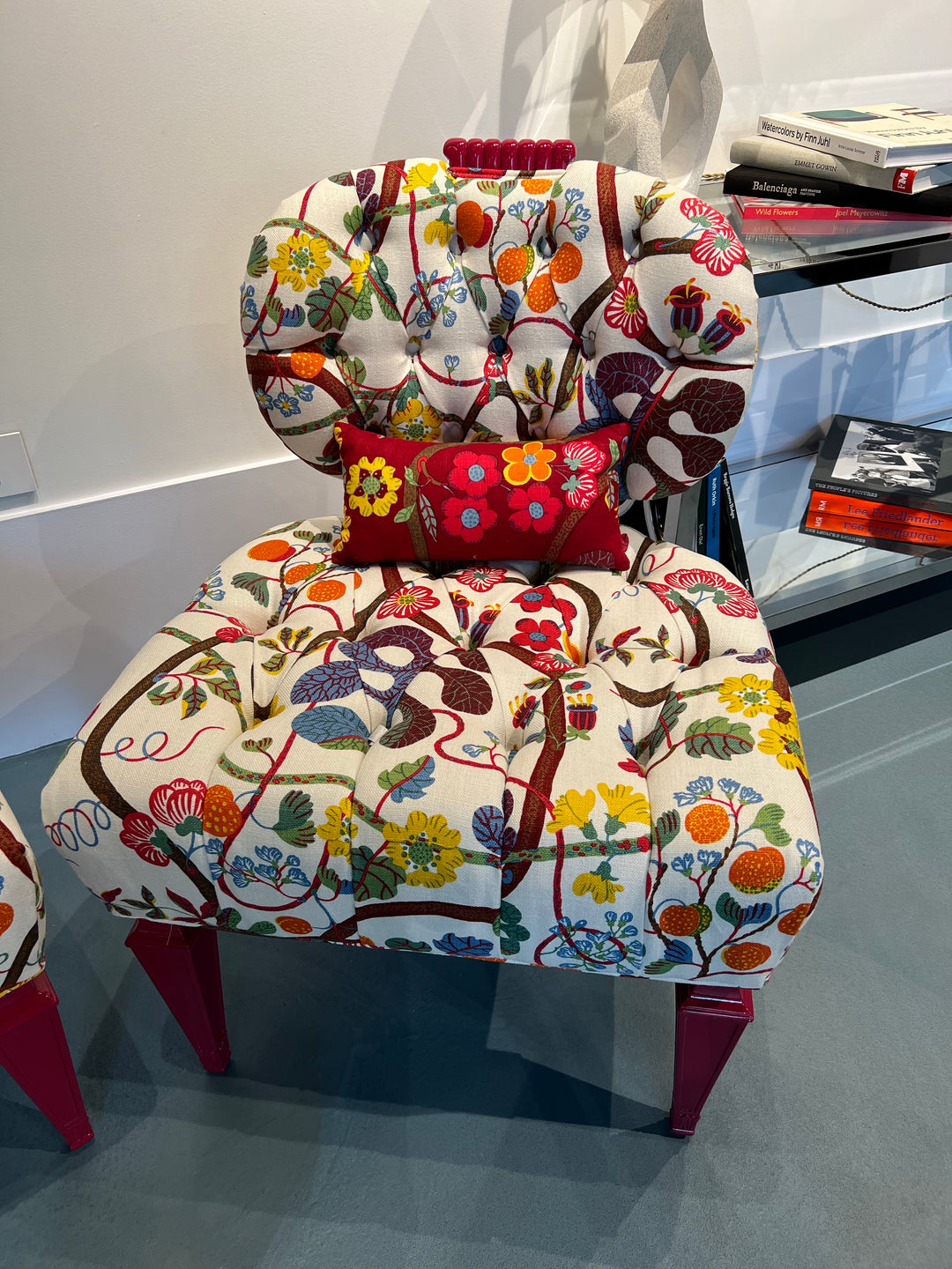 PAIR OF HOLLYWOOD REGENCY BOUDOIR CHAIRS