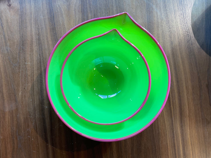 ELECTRIC LIME- Large Sprouted Bowl