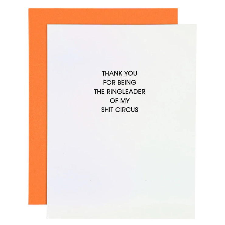 Shit Circus Letterpress Card