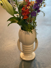 White Redwing Art Deco vase