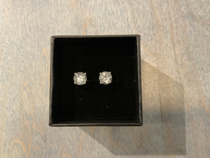 Diamond Stone Studs Earrings