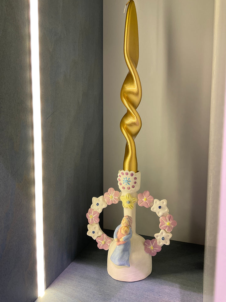 Mother and Babe Candlestick holder