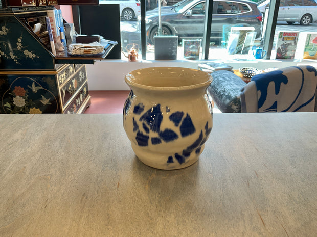 Blurred Blue Glyph Vase