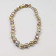 Sterling Multi Color Pearl Necklace