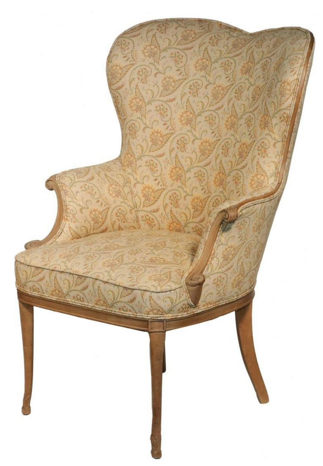 French Art Deco Armchair,  Repainted & Reupholstered with Knoll "World Piece"