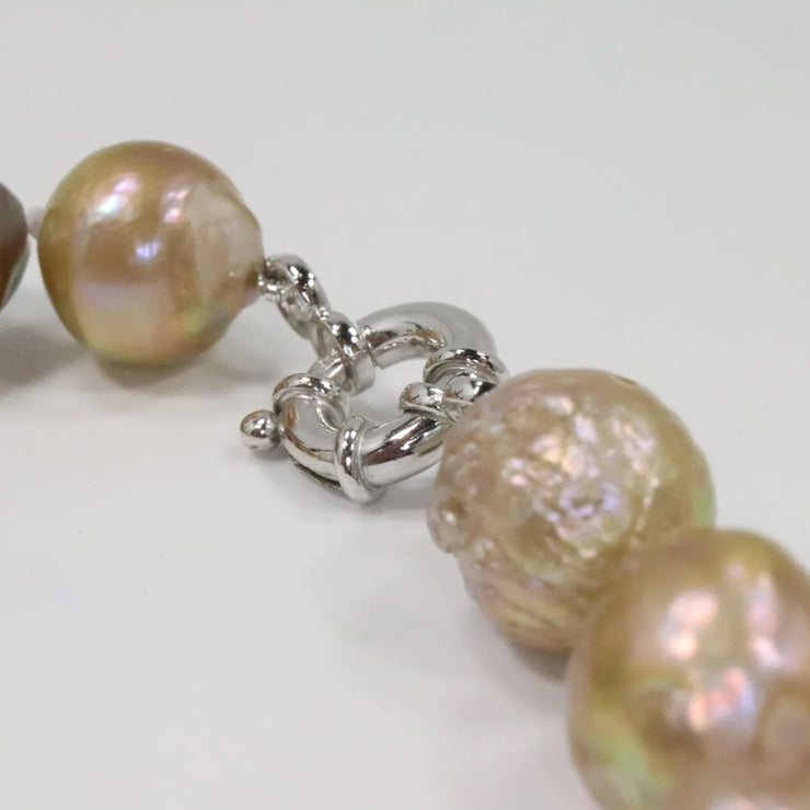Sterling Multi Color Pearl Necklace