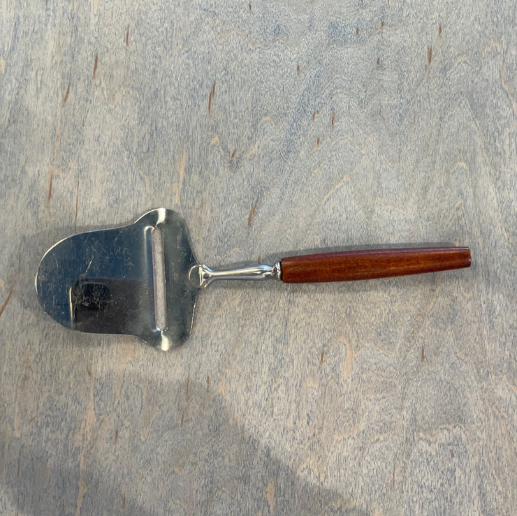 Wooden handled cheese slicer
