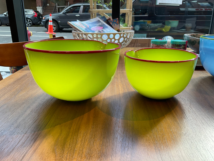 ELECTRIC LIME- Large Sprouted Bowl