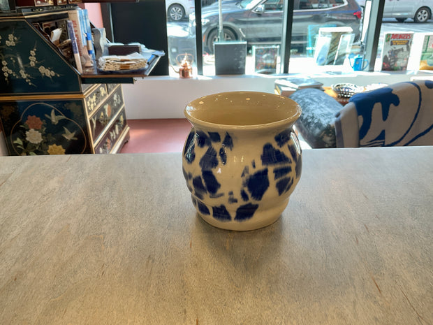 Blurred Blue Glyph Vase
