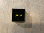 Green Triangular Diamond Studs
