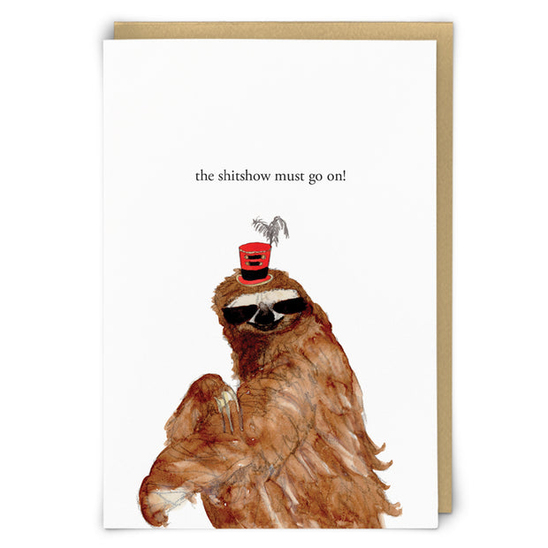 Sloth Shitshow Card