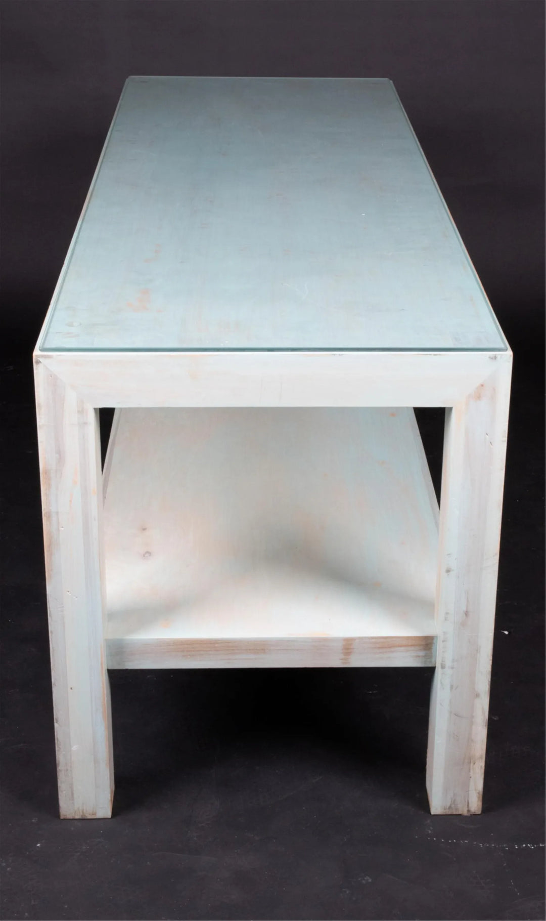 Robin's Egg Washed Two-Tier Console
