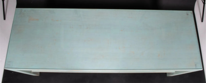 Robin's Egg Washed Two-Tier Console