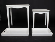 Contemporary White painted Side Tables (3)